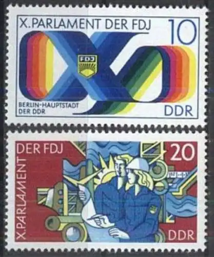 DDR 1976 Mi-Nr. 2133/34 ** MNH