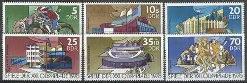 DDR 1976 Mi-Nr. 2126/31 ** MNH