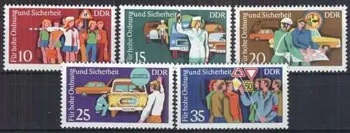 DDR 1975 Mi-Nr. 2078/82 ** MNH