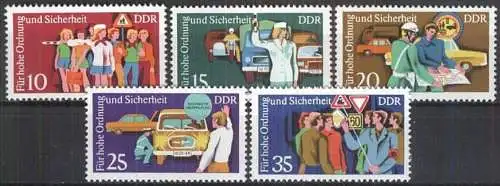 DDR 1975 Mi-Nr. 2078/82 ** MNH