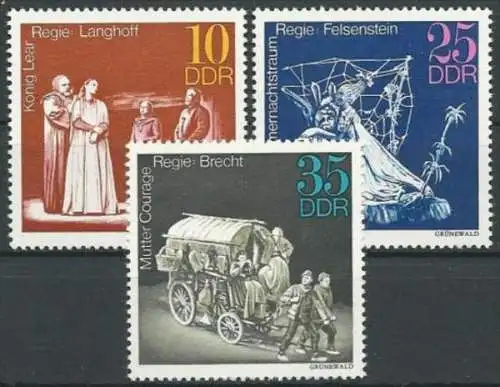 DDR 1973 Mi-Nr. 1850/52 ** MNH