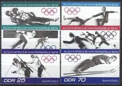 DDR 1971 Mi-Nr. 1725/30 ** MNH