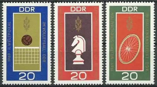 DDR 1969 Mi-Nr. 1491/93 ** MNH