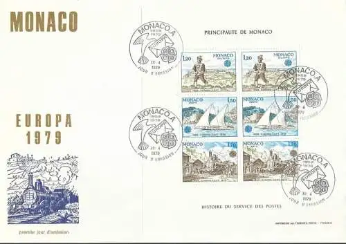 MONACO 1979 Mi-Nr. Block 15 FDC