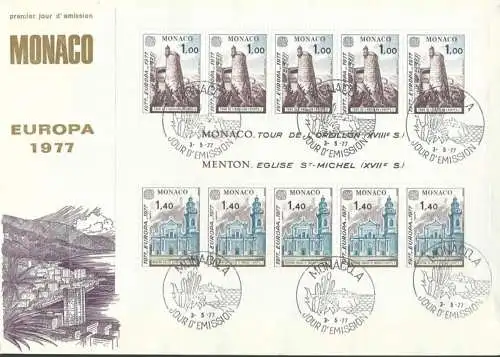 MONACO 1977 Mi-Nr. Block 11 FDC