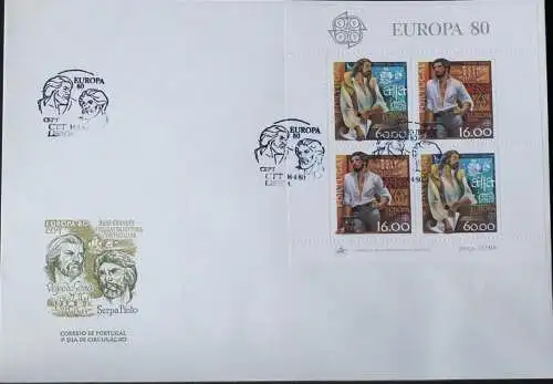 PORTUGAL 1980 Mi-Nr. Block 29 FDC