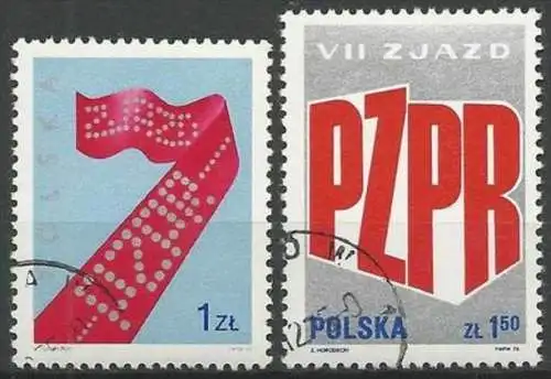 POLEN 1975 Mi-Nr. 2419/20 o used - aus ABO
