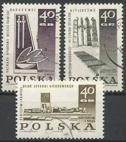POLEN 1967 Mi-Nr. 1757/59 o used