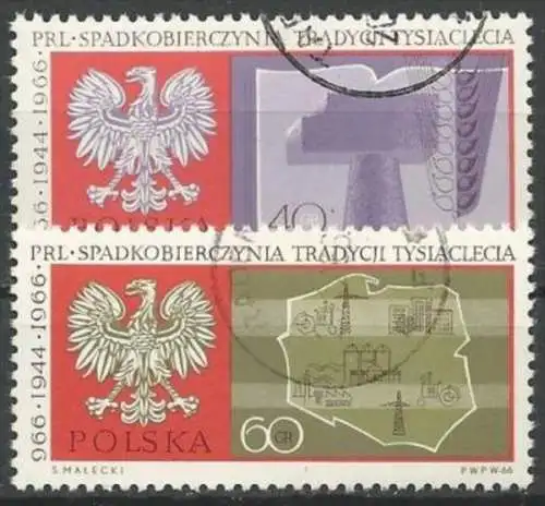 POLEN 1966 Mi-Nr. 1738/39 o used