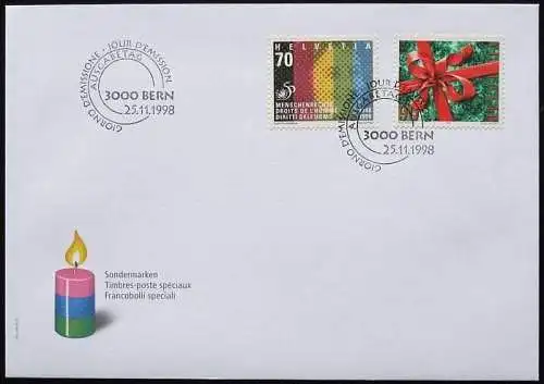 SCHWEIZ 1998 Mi-Nr. 1670/71 FDC