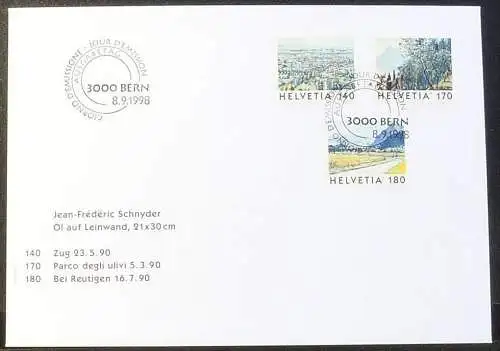 SCHWEIZ 1998 Mi-Nr. 1655/57 FDC