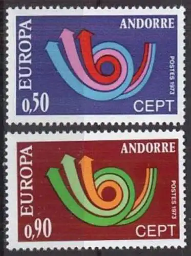 FRANZ. ANDORRA 1973  Mi-Nr. 247/48 ** MNH -  CEPT