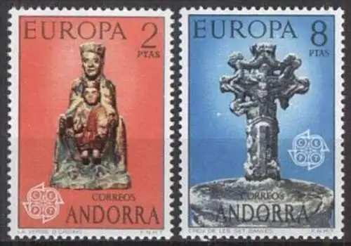 SPAN. ANDORRA 1974 Mi-Nr. 88/89 ** MNH -  CEPT