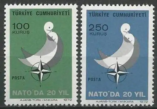 TÜRKEI 1972 Mi-Nr. 2250/51 ** MNH