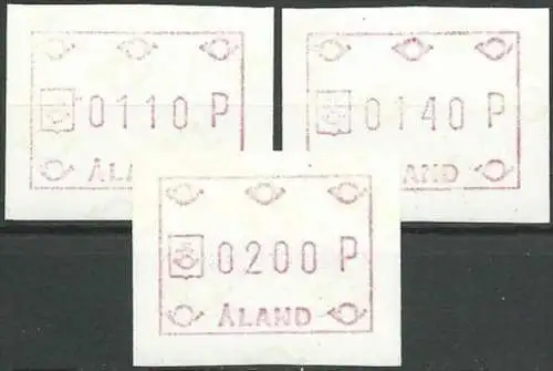 ALAND 1984 Mi-Nr. ATM 1 Satz 1 Automatenmarken ** MNH