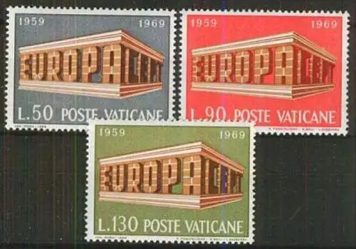 VATIKAN 1969 Mi-Nr. 547/49 ** MNH