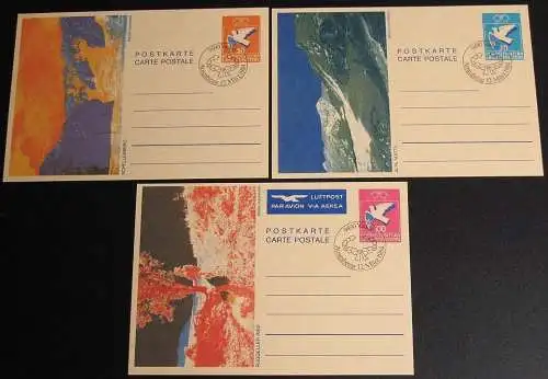 LIECHTENSTEIN 1984 Mi-Nr. P 82/84 Ganzsache gestempelt