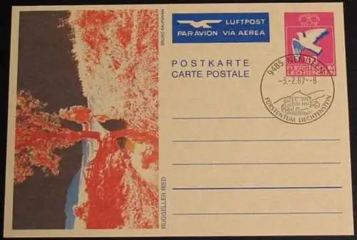 LIECHTENSTEIN 1984 Mi-Nr. P 84 Ganzsache gestempelt