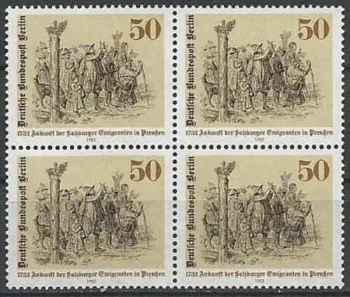 BERLIN 1982 Mi-Nr. 667 Viererblock ** MNH