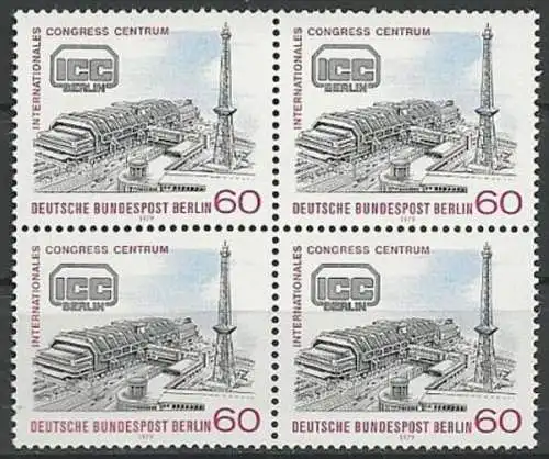 BERLIN 1979 Mi-Nr. 591 Viererblock ** MNH