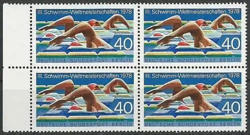 BERLIN 1978 Mi-Nr. 571 Viererblock ** MNH