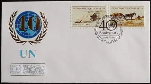 UNO NEW YORK 1985 FDC Mi-Nr. 470/71A