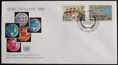 UNO NEW YORK 1985 FDC Mi-Nr. 468/69