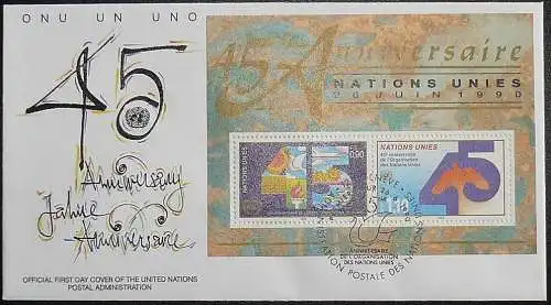 UNO GENF 1990 FDC Mi-Nr. Block 6