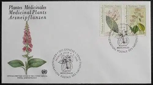 UNO GENF 1990 FDC Mi-Nr. 186/87