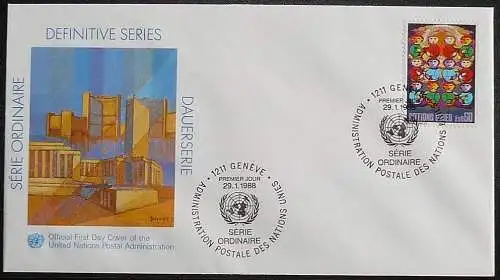 UNO GENF 1988 FDC Mi-Nr. 164