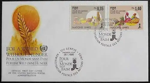 UNO GENF 1988 FDC Mi-Nr. 162/63