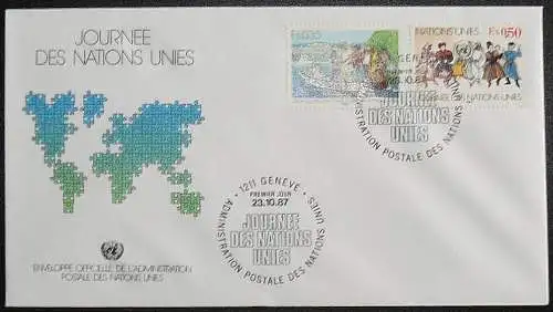 UNO GENF 1987 FDC Mi-Nr. 158/59