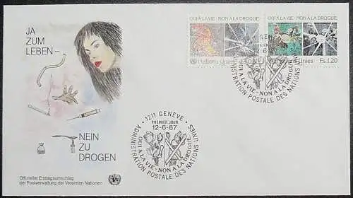 UNO GENF 1987 FDC Mi-Nr. 156/57