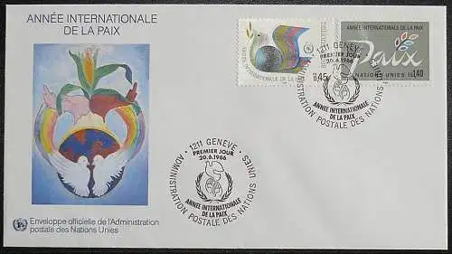 UNO GENF 1986 FDC Mi-Nr. 145/46