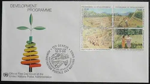 UNO GENF 1986 FDC Mi-Nr. 138/41