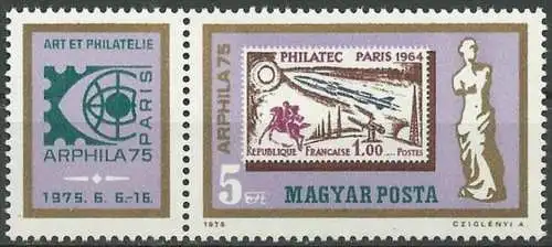 UNGARN 1975 Mi-Nr. 3043 Zierfeld ** MNH