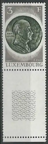LUXEMBURG 1972 Mi-Nr. 849 mit Leerfeld ** MNH