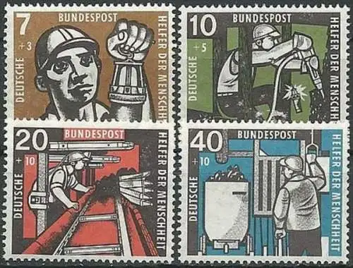 DEUTSCHLAND 1957 Mi-Nr. 270/73 ** MNH