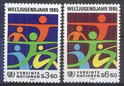 UNO WIEN 1984 Mi-Nr. 45/46 ** MNH