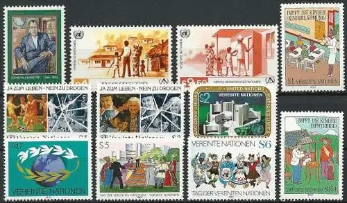 UNO WIEN 1987 Mi-Nr. 68-78 kompletter Jahrgang/complete year set ** MNH