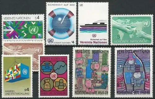 UNO WIEN 1983 Mi-Nr. 29-37 kompletter Jahrgang/complete year set ** MNH