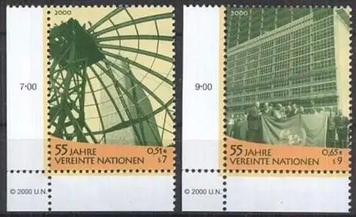 UNO WIEN 2000 Mi-Nr. 309/10 ** MNH