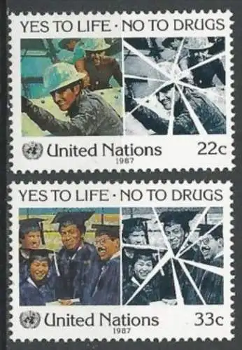 UNO NEW YORK 1987 Mi-Nr. 522/23 ** MNH
