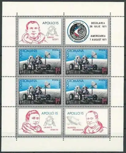 RUMÄNIEN 1971 Mi-Nr. Block 88  ** MNH