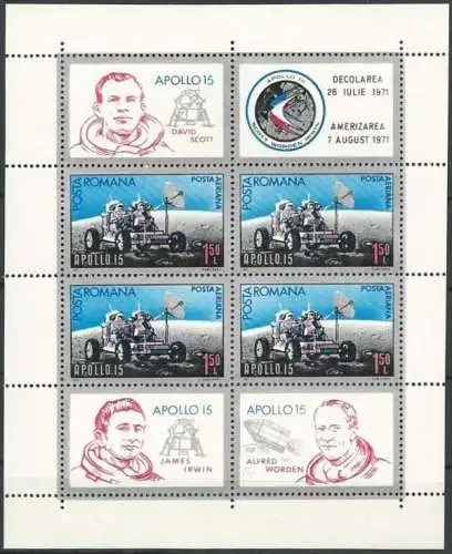 RUMÄNIEN 1971 Mi-Nr. Block 88  ** MNH