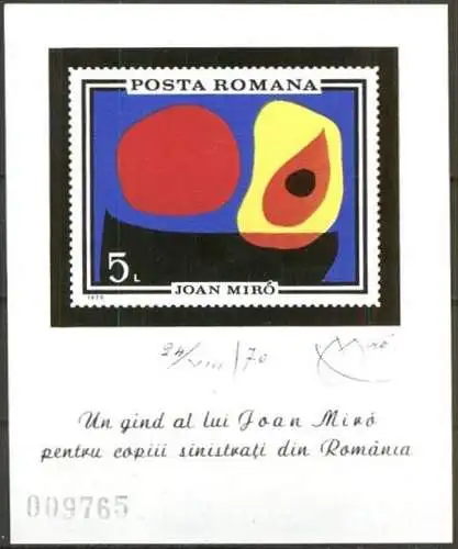 RUMÄNIEN 1970 Mi-Nr. Block 81  ** MNH