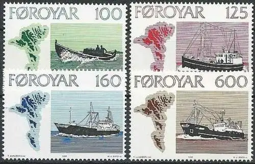 FÄRÖER 1977 Mi-Nr. 24/27 ** MNH