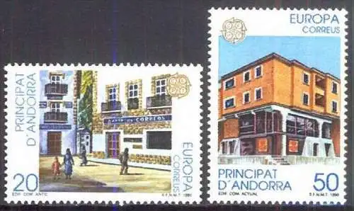 SPAN. ANDORRA 1990 Mi-Nr. 214/15 ** MNH - CEPT