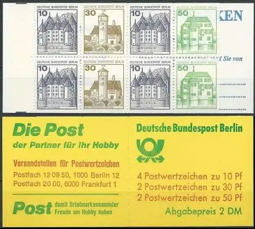 BERLIN 1981 Mi-Nr. MH 11 ec Markenheft/booklet ** MNH