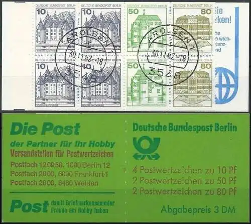 BERLIN 1982 Mi-Nr. MH 13 oZ Markenheft/booklet o used